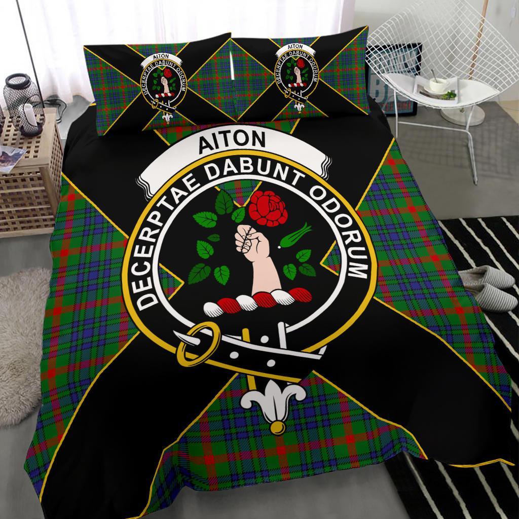 Aiton Tartan Crest Bedding Set - Luxury Style