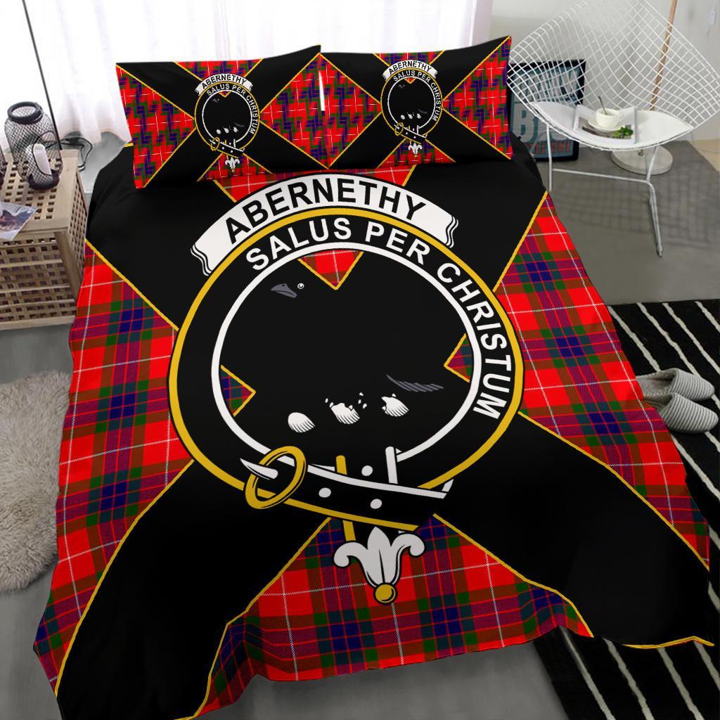 Abernethy Tartan Crest Bedding Set - Luxury Style