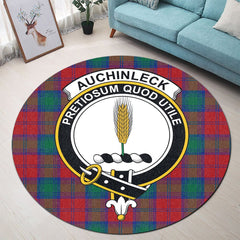 Auchinleck Tartan Crest Round Rug