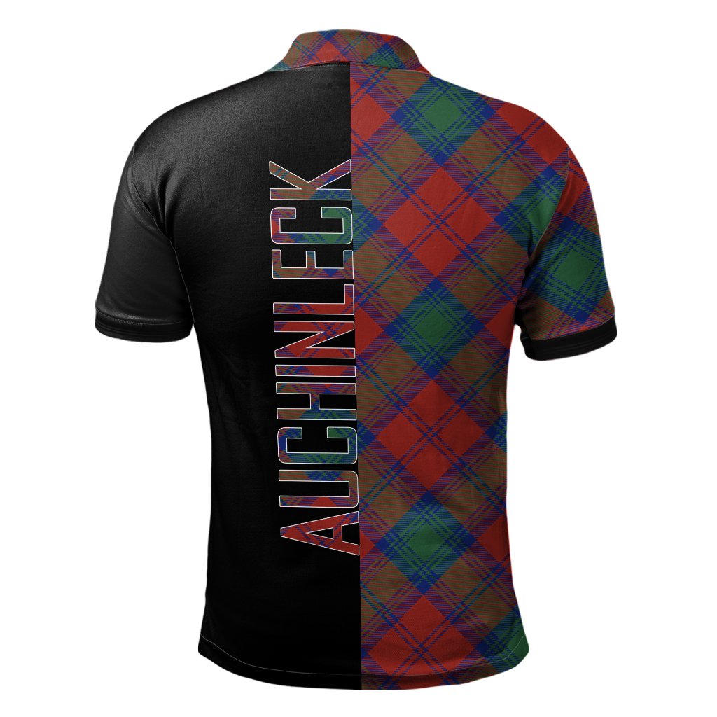 Auchinleck Tartan Polo Shirt Half of Me - Cross Style