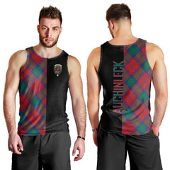 Auchinleck Tartan Crest Men's Tank Top - Cross Style