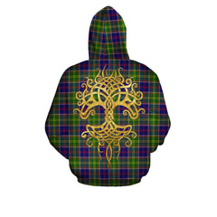 Ayrshire District Tartan Hoodie - Tree Of Life