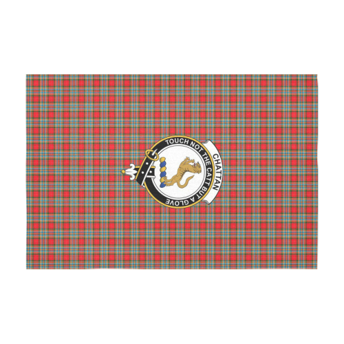 Chattan Tartan Crest Tablecloth