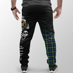 Baillie Modern Tartan Crest Jogger Sweatpants - Alba Celtic Style