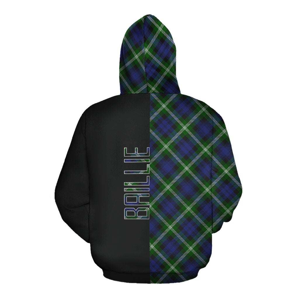 Baillie Modern Tartan Hoodie Half of Me - Cross Style