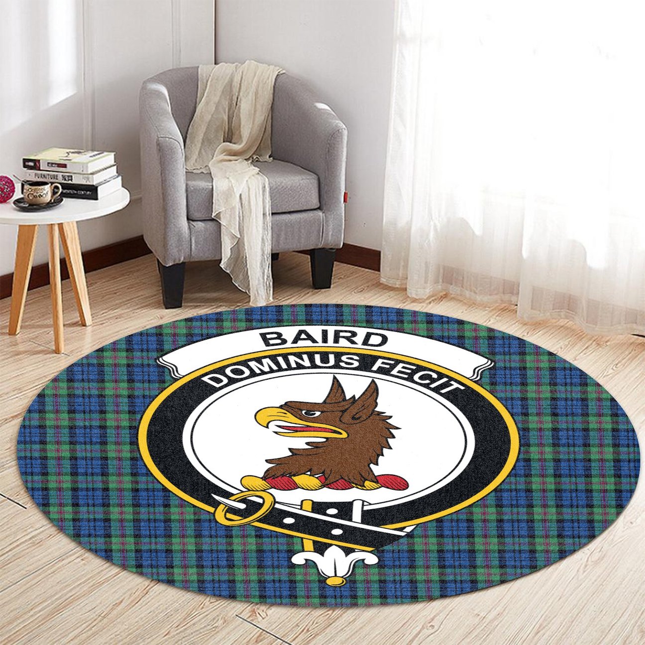 Baird Ancient Tartan Crest Round Rug