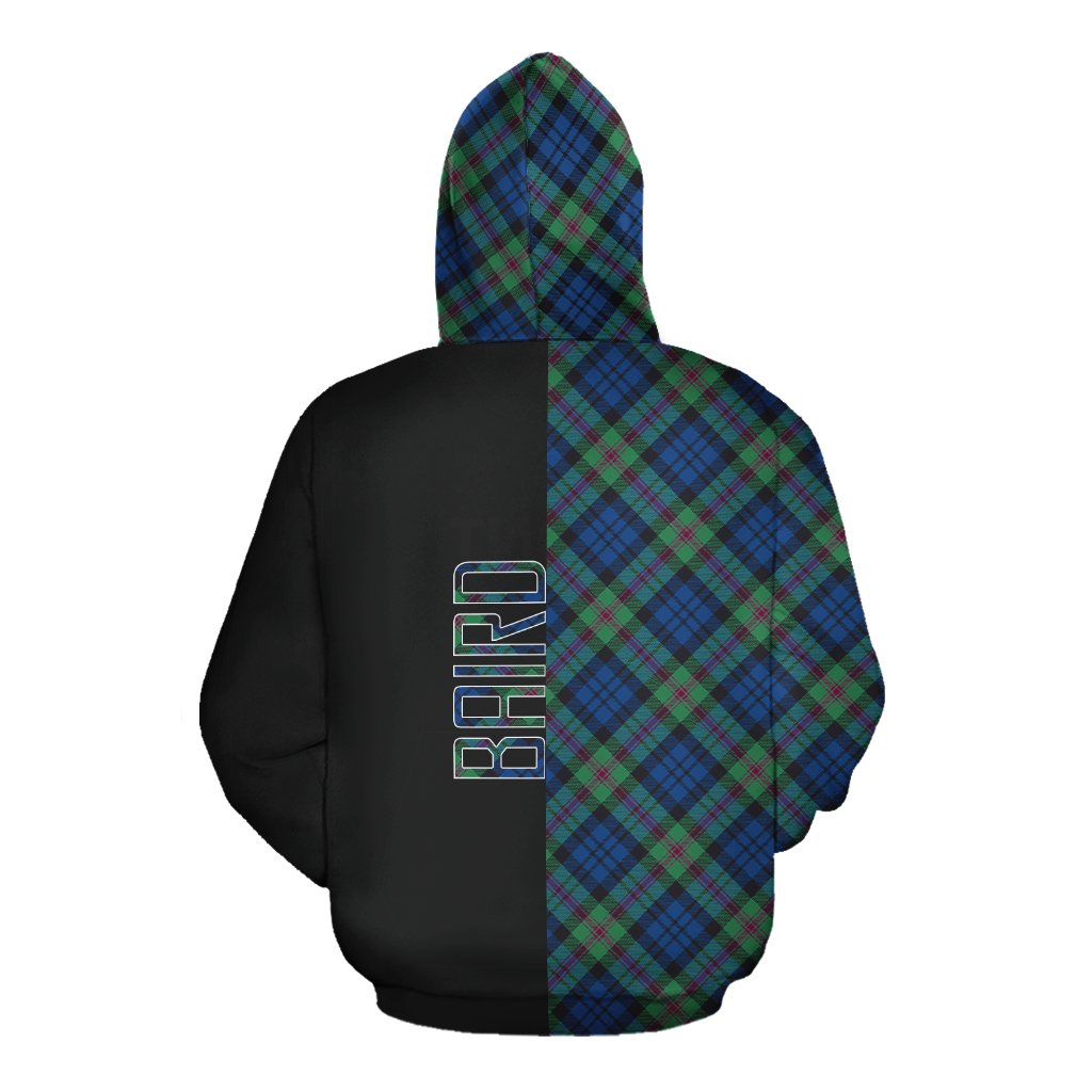 Baird Ancient Tartan Hoodie Half of Me - Cross Style