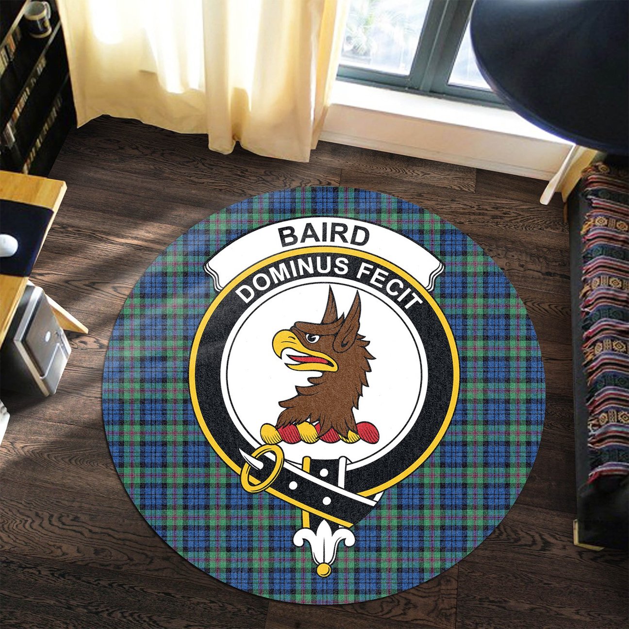 Baird Ancient Tartan Crest Round Rug