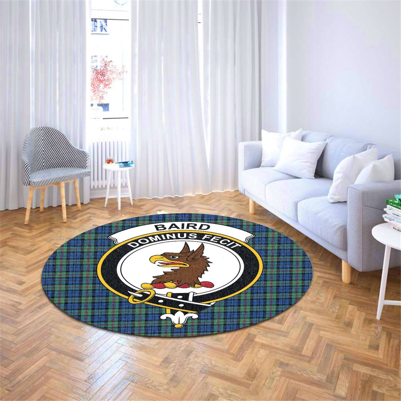 Baird Ancient Tartan Crest Round Rug