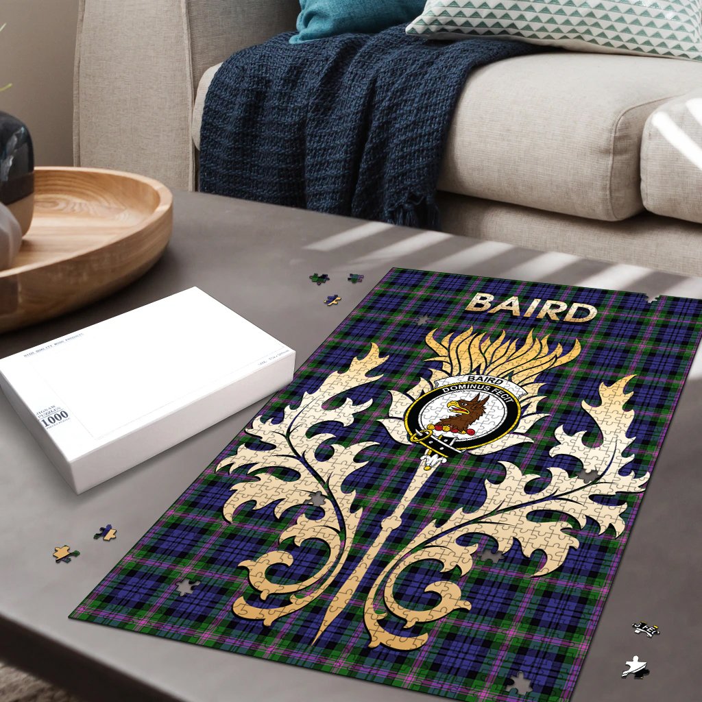 Baird Modern Tartan Crest Thistle Jigsaw Puzzles