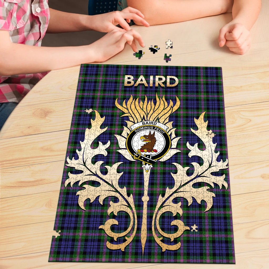 Baird Modern Tartan Crest Thistle Jigsaw Puzzles