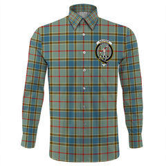 Balfour Blue Tartan Long Sleeve Button Shirt