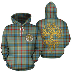 Balfour Blue Tartan Hoodie - Tree Of Life