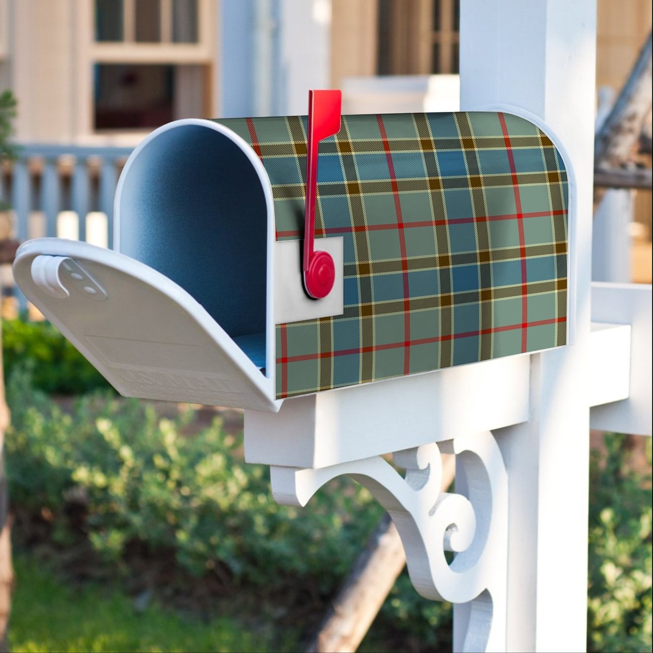 Balfour Blue Tartan Crest Mailbox