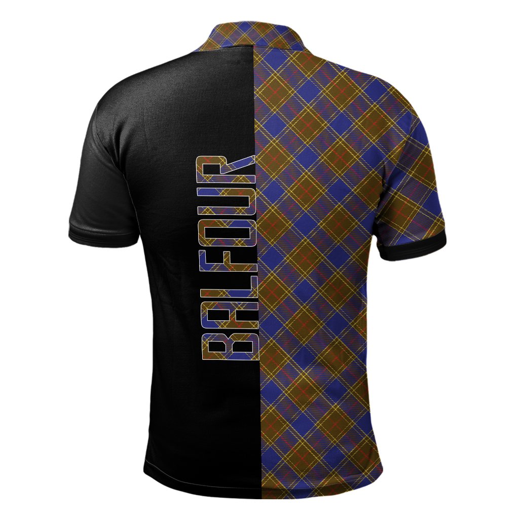 Balfour Modern Tartan Polo Shirt Half of Me - Cross Style