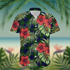 Bannatyne Tartan Hawaiian Shirt Hibiscus, Coconut, Parrot, Pineapple - Tropical Garden Shirt