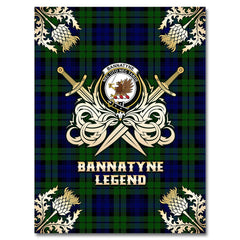 Bannatyne Tartan Gold Courage Symbol Blanket