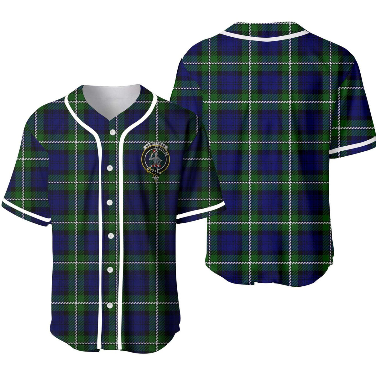 Bannerman Tartan Unisex Baseball Jersey