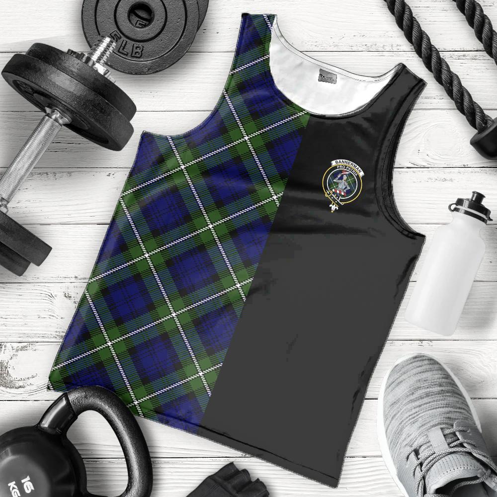 Bannerman Tartan Crest Men's Tank Top - Cross Style