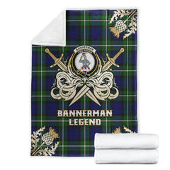 Bannerman Tartan Gold Courage Symbol Blanket