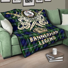 Bannerman Tartan Crest Legend Gold Royal Premium Quilt