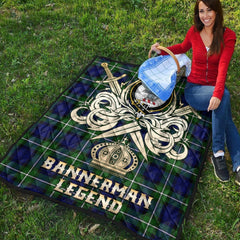 Bannerman Tartan Crest Legend Gold Royal Premium Quilt