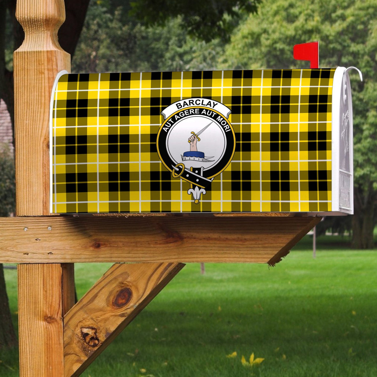 Barclay Dress Modern Tartan Crest Mailbox