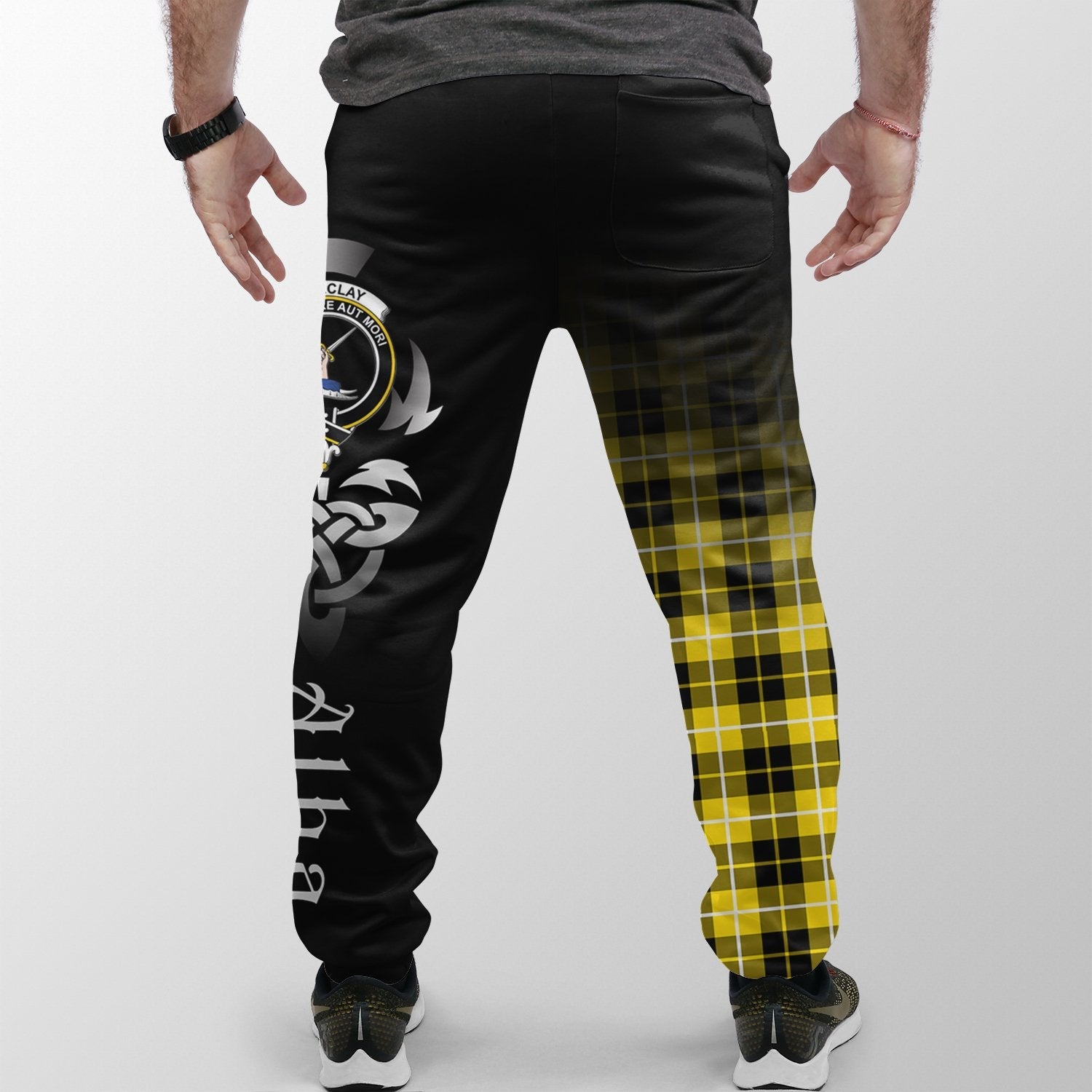 Barclay Dress Modern Tartan Crest Jogger Sweatpants - Alba Celtic Style