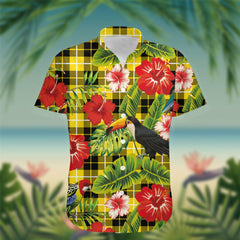 Barclay Tartan Hawaiian Shirt Hibiscus, Coconut, Parrot, Pineapple - Tropical Garden Shirt