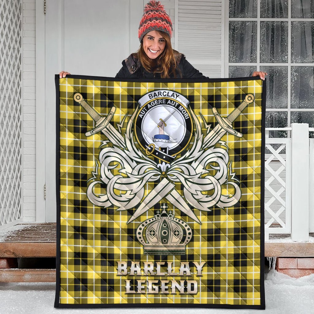 Barclay Dress Modern Tartan Crest Legend Gold Royal Premium Quilt