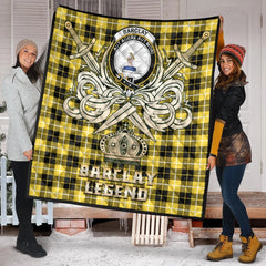 Barclay Dress Modern Tartan Crest Legend Gold Royal Premium Quilt