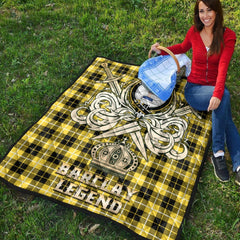 Barclay Dress Modern Tartan Crest Legend Gold Royal Premium Quilt