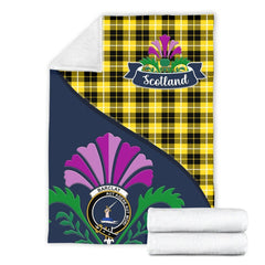 Barclay Tartan Crest Premium Blanket - Thistle Style