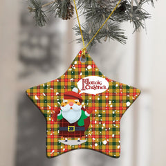 Baxter Tartan Christmas Ceramic Ornament - Santa Style