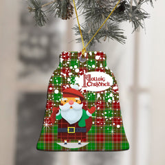 Baxter Modern Tartan Christmas Ceramic Ornament - Santa Style