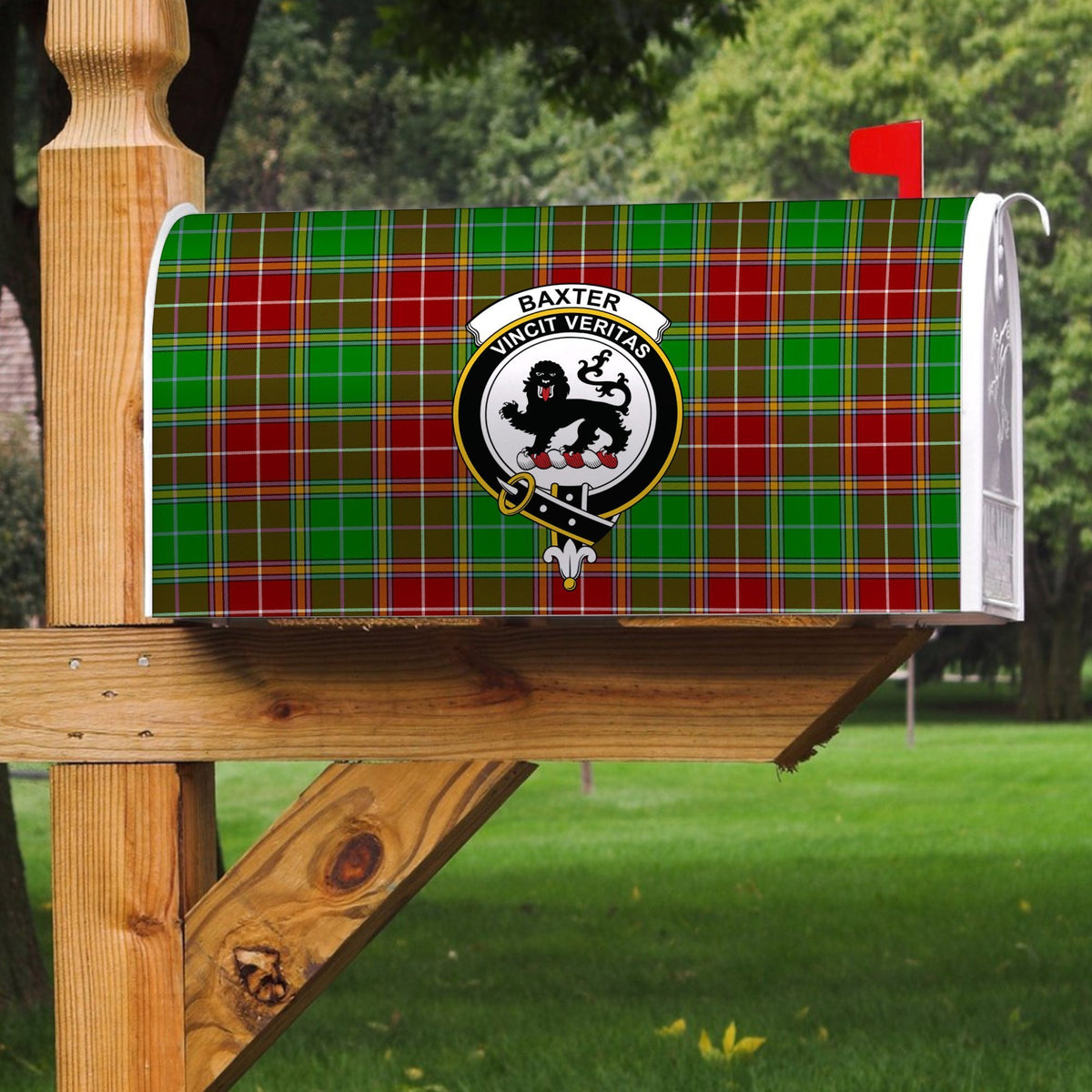 Baxter Modern Tartan Crest Mailbox