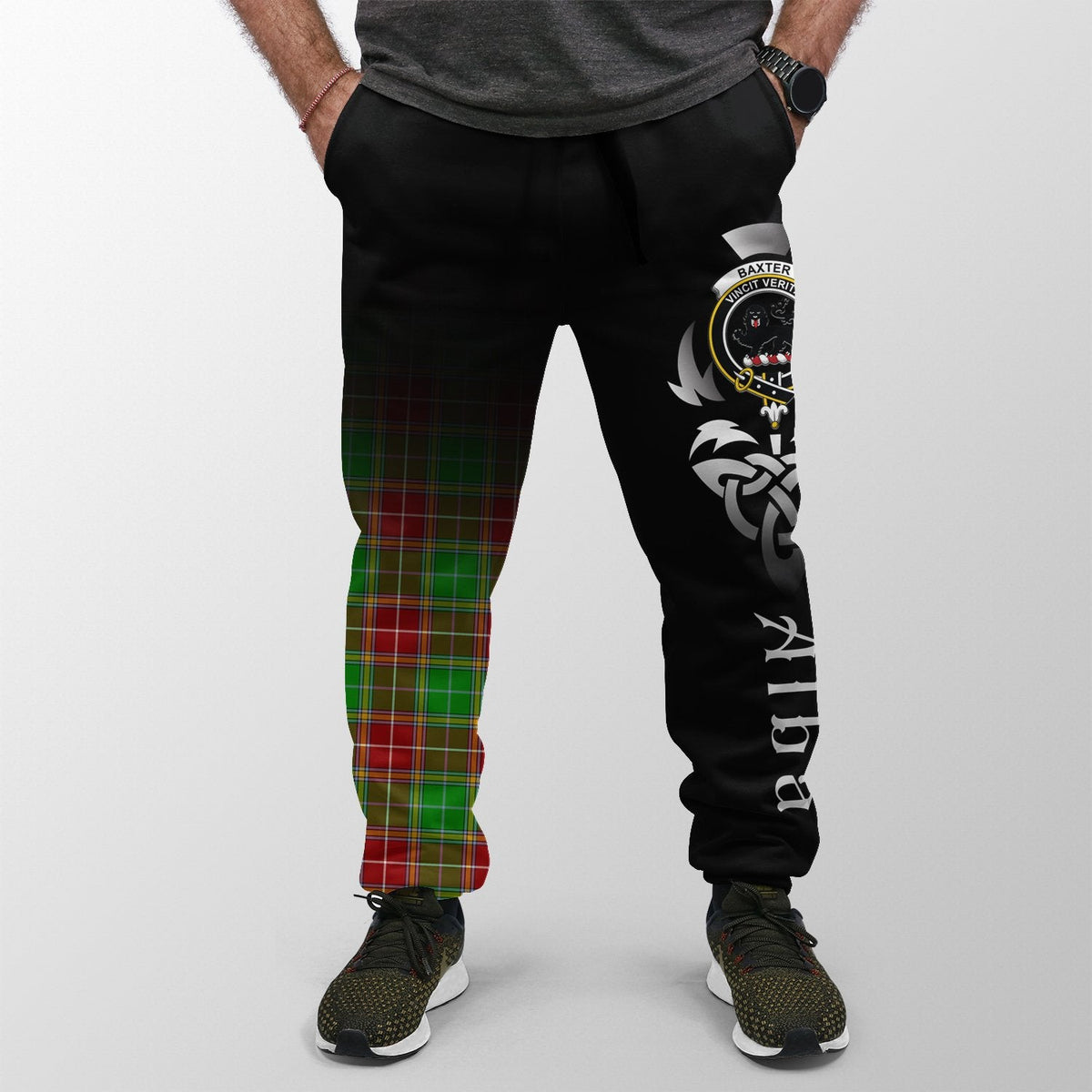 Baxter Modern Tartan Crest Jogger Sweatpants - Alba Celtic Style