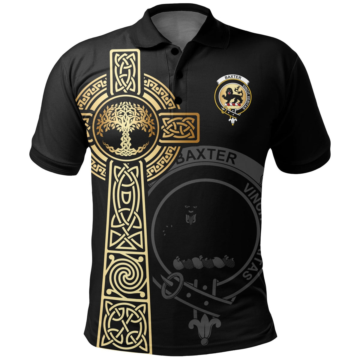 Baxter Clan Unisex Polo Shirt - Celtic Tree Of Life