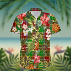 Baxter Tartan Hawaiian Shirt Hibiscus, Coconut, Parrot, Pineapple - Tropical Garden Shirt