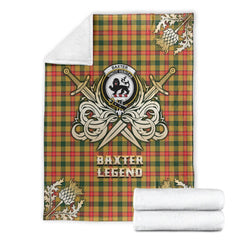 Baxter Tartan Gold Courage Symbol Blanket