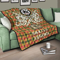 Baxter Tartan Crest Legend Gold Royal Premium Quilt