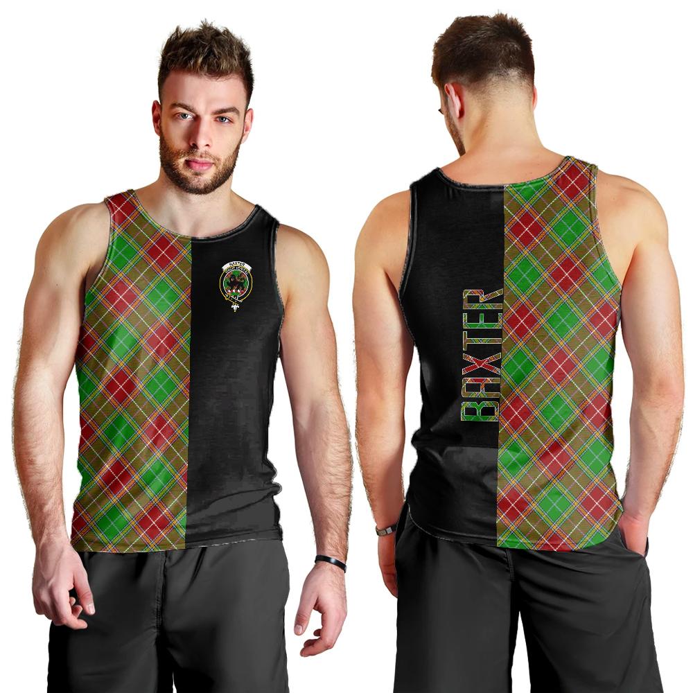 Baxter Modern Tartan Crest Men's Tank Top - Cross Style