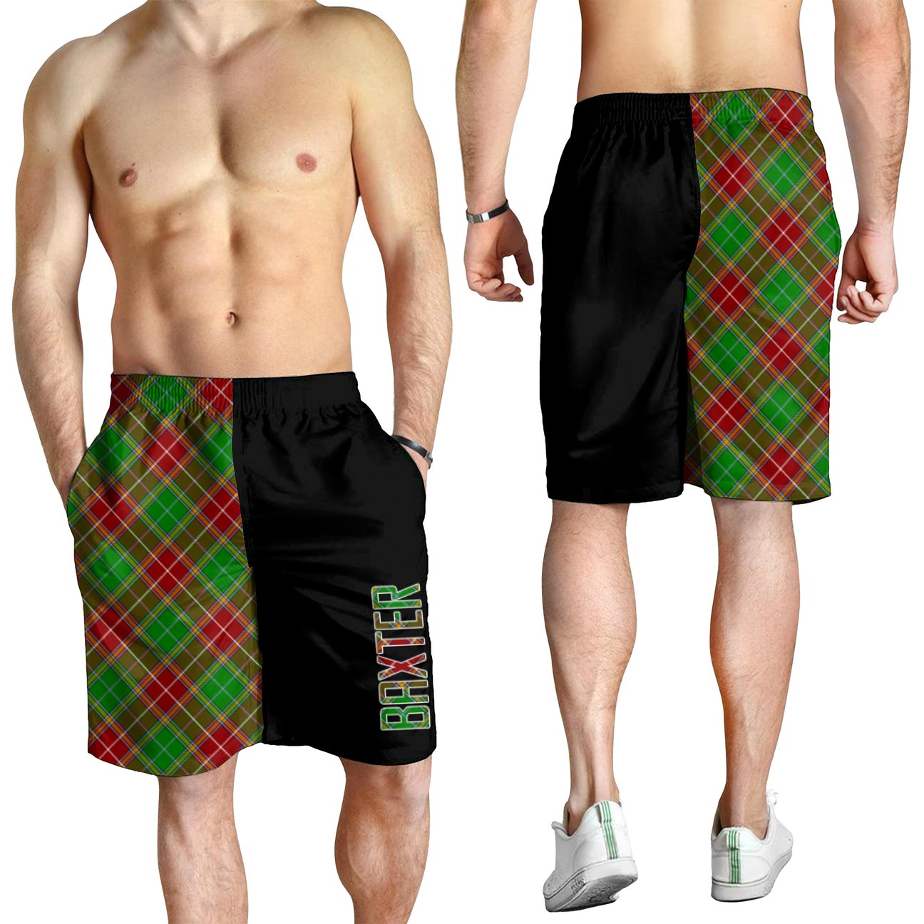 Baxter Modern Tartan Crest Men's Short - Cross Style