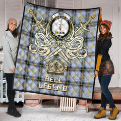 Bell of the Borders Tartan Crest Legend Gold Royal Premium Quilt