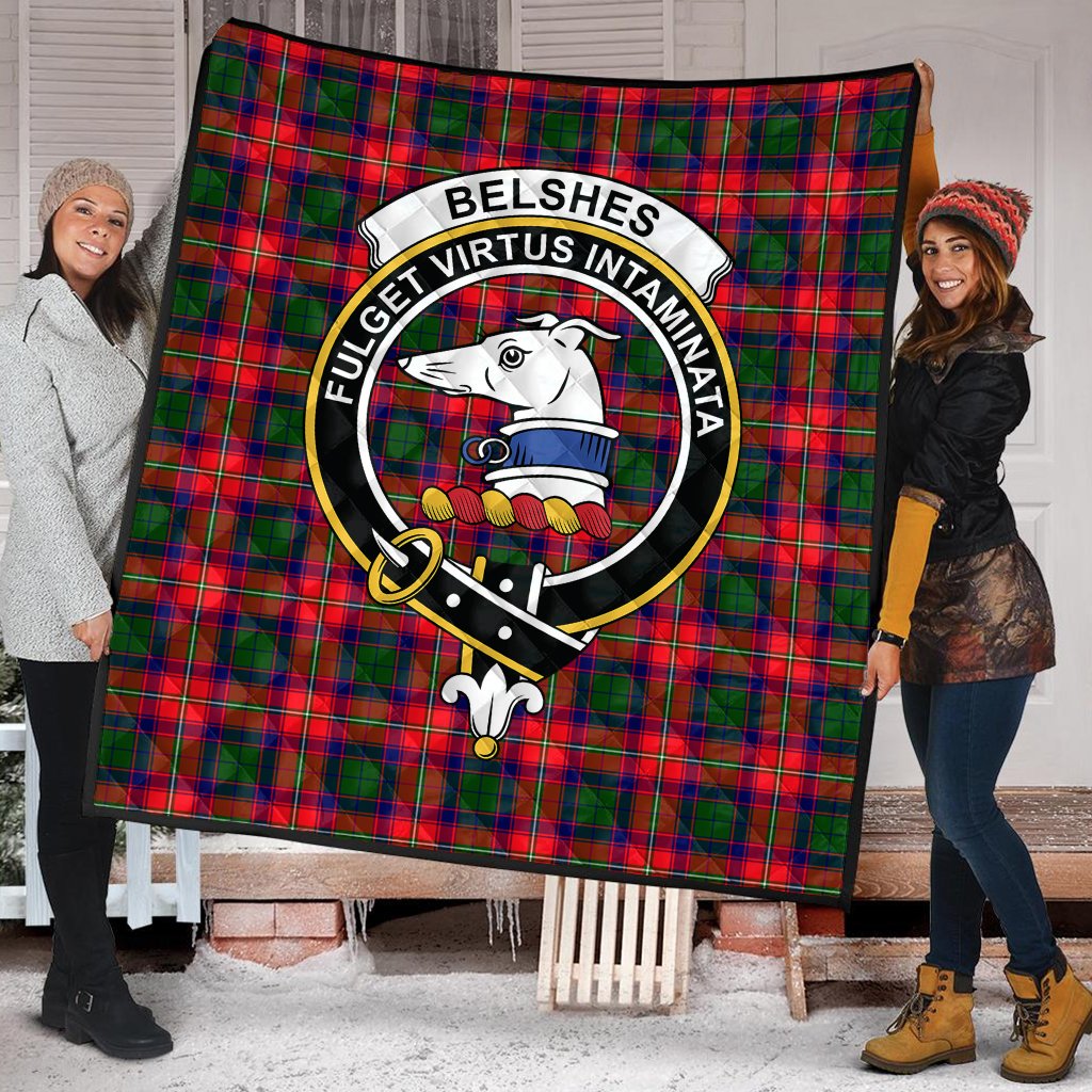 Belshes Tartan Crest Quilt