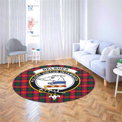 Belshes Tartan Crest Round Rug