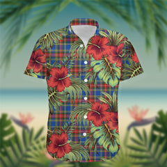 Bethune Tartan Hawaiian Shirt Hibiscus, Coconut, Parrot, Pineapple - Tropical Garden Shirt