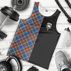 Bethune Tartan Crest Men's Tank Top - Cross Style