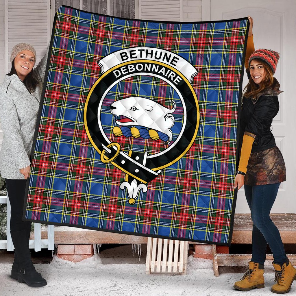 Bethune Tartan Crest Quilt