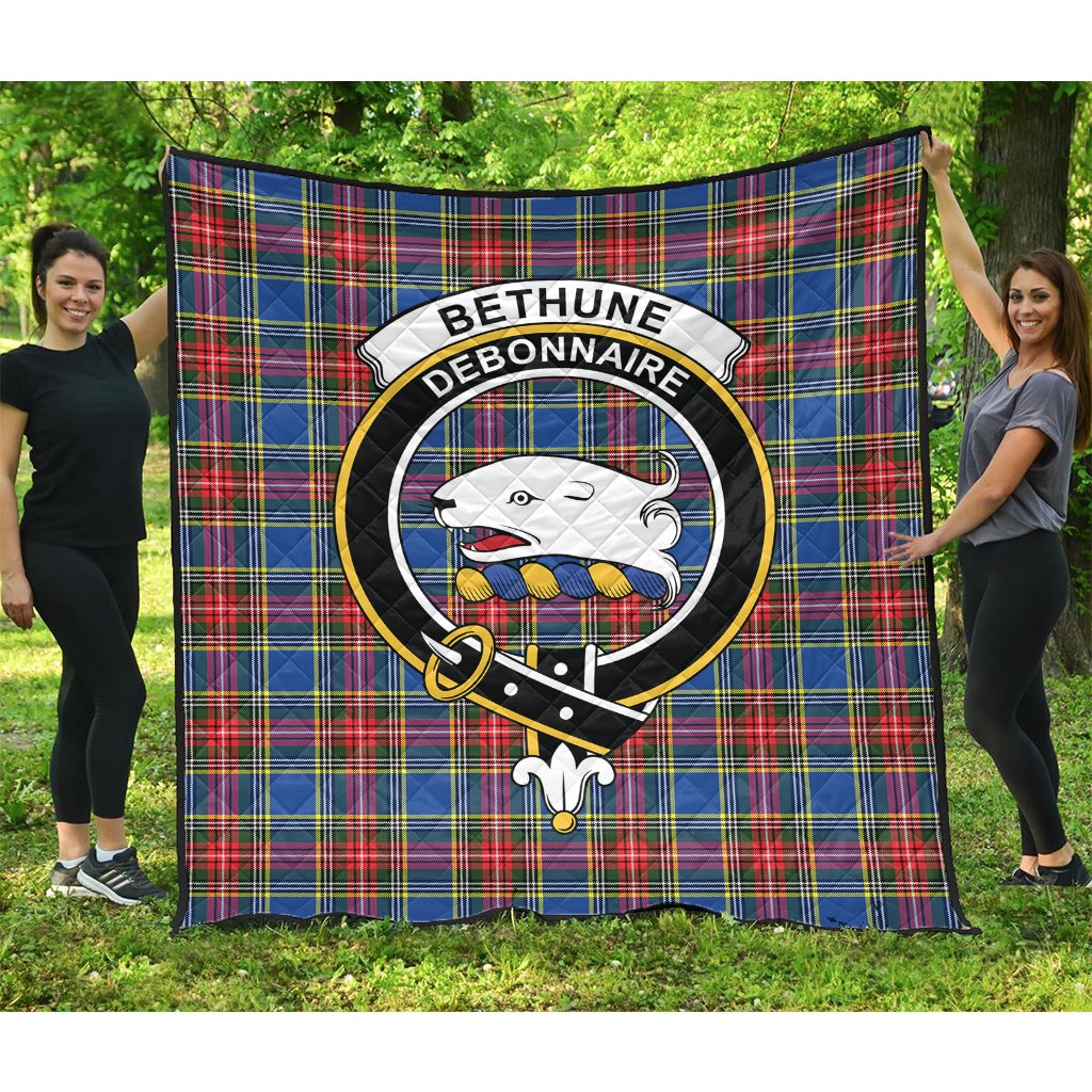 Bethune Tartan Crest Quilt